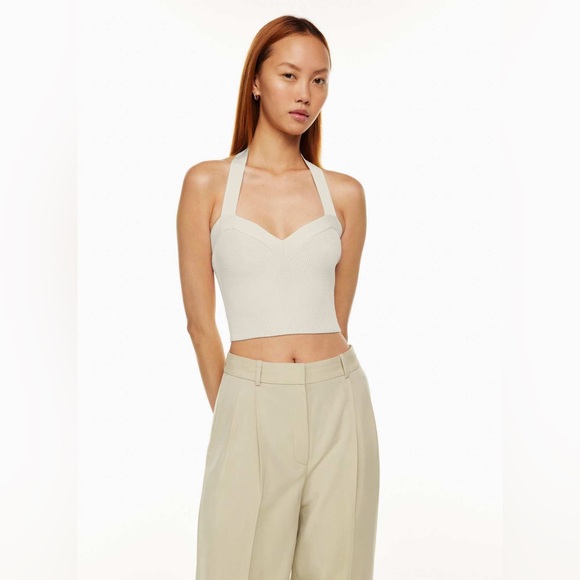 🖤 ARITZIA BABATON Parish Sculpt Knit Halter Top - Picture 1 of 2